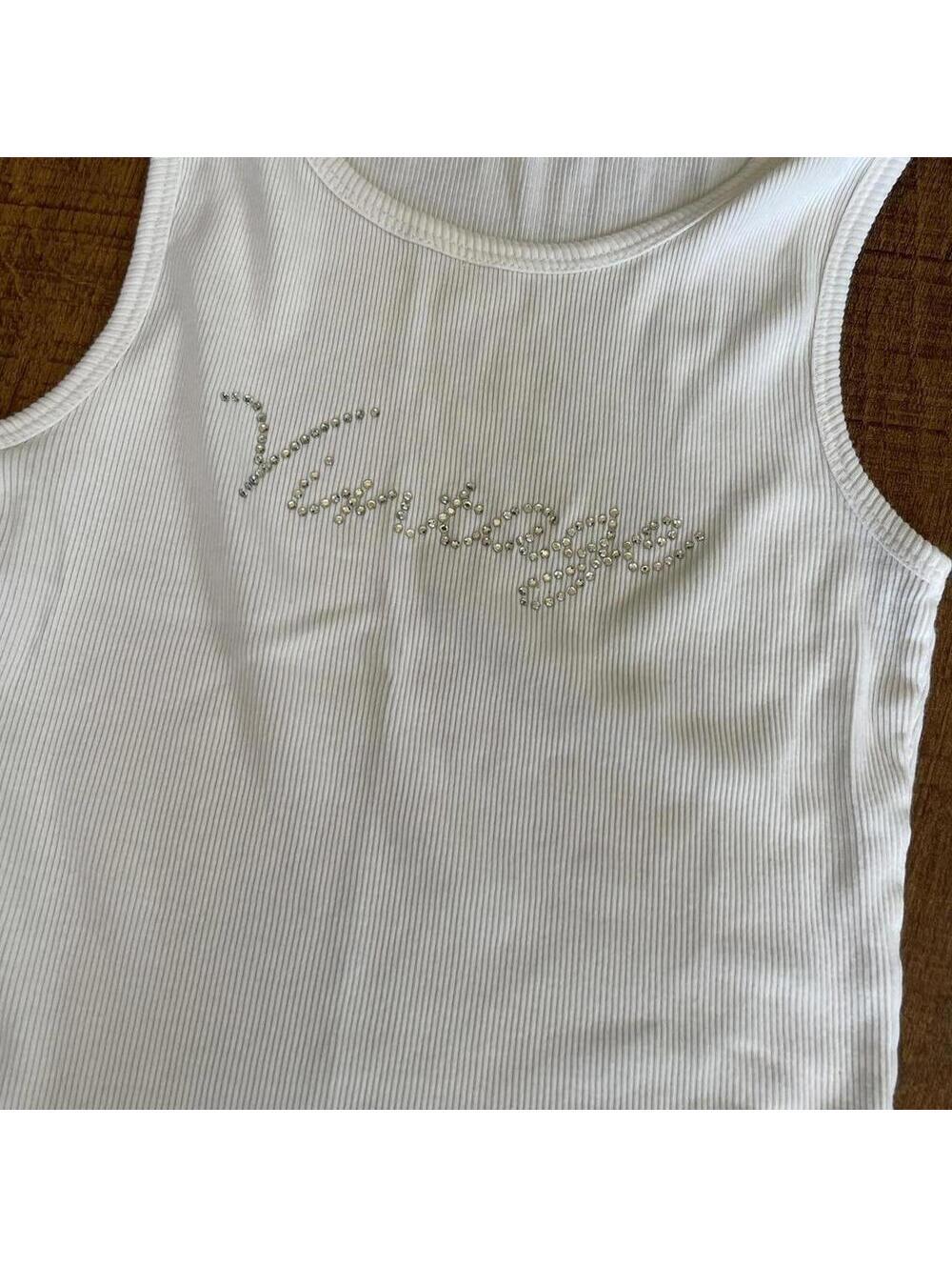 Vintage Y2K Rhinestone Top - Picture 2 of 4